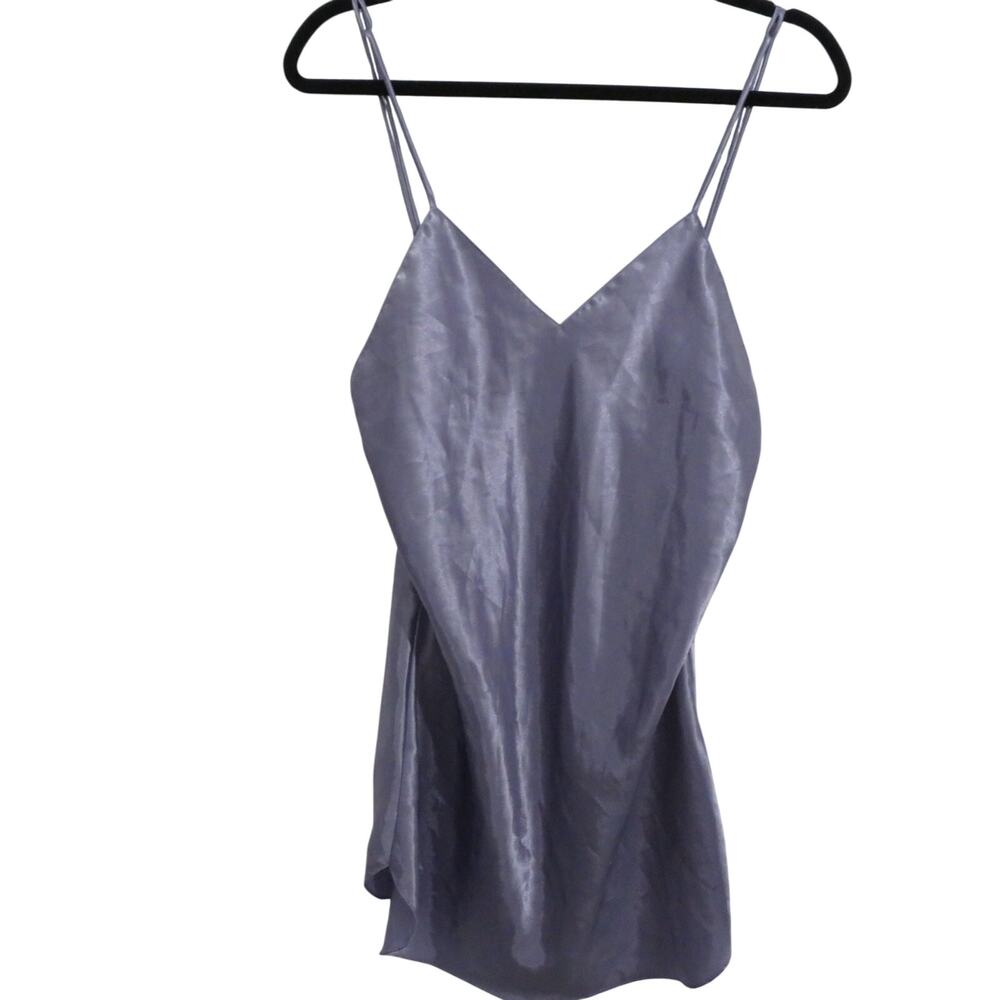 Jo Intimates Womens Sz M Light Purple Light Purple Satin Slip Double Straps Y2K